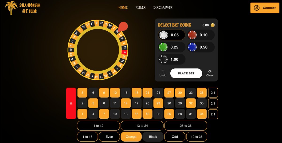SalvadorianApe's tweet photo. 🎰 The Salvadorian roulette

The roulette is coming soon Bet some few EGLDs and earn up to x36 your bet🤑
Degens of  $Elrond will sure like it😋

Income generated form the roulette will be distributed to our SAC holders 🔥

PS: Interact to win 1 SAC NFT and earn passive income🐵 https://t.co/072rAsN2Kq
