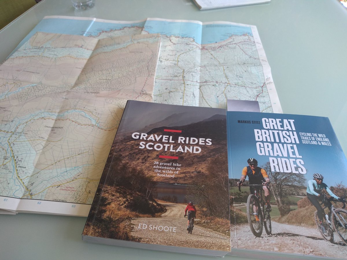 the latest <a href="/VertebratePub/">VertebratePublishing</a> <a href="/reizkultur/">Markus Stitz</a> #cycling book arrived this morning, makes a nice companion to the one on #Scotland <a href="/1loveMountains/">Gravel Rides Scotland</a>, looking forward to 'Gravel Rides #Ireland' next 😉  meanwhile some <a href="/osni_maps/">Ordnance Survey of NI</a> @OrdnanceIreland 🚴🚵route-planning 👍👇