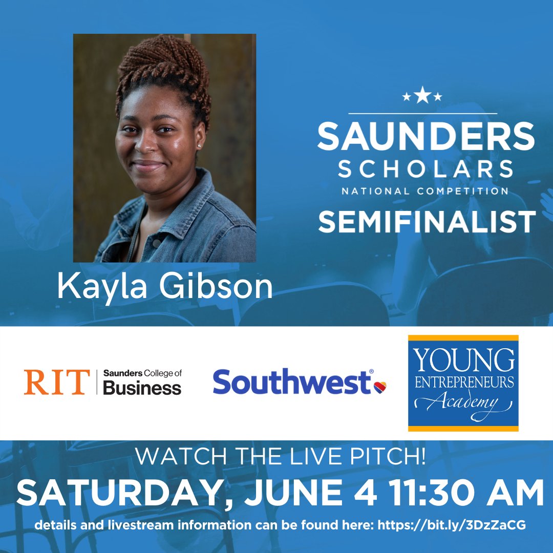 Today's the day! YEA BR student Kayla Gibson will compete in a national pitch competition for $80K in cash prizes and scholarships! Watch the competition ag bit.ly/3NwP6Oi and vote for Kayla for the People's Choice Award! Help us wish Kayla good luck!