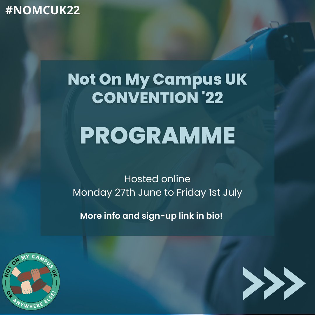 NotOnMyCampusUK's tweet image. 📢CALLING STUDENT CAMPAIGNERS!!📢

We are proud to launch our current session itinerary for our second national online convention, all made possible by the collaboration of all the fabulous organisations involved!