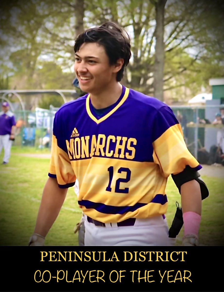 Thanks to Coach Forbes and his fellow coaches in the district for selecting Tyler to the Peninsula District 1st team and the honor of being chosen Co-Player of the Year.