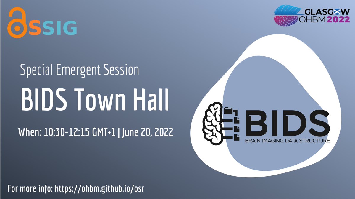 OhbmOpen's tweet image. The #OSR schedule has been nicely updated ohbm.github.io/osr2022/schedu… and you’re reading correctly: on Mon 20th 10:30-12:15 am there’ll be a @BIDSstandard Town Hall #OHBM2022 How not to miss this and all the other #OpenScience events? Register today! ohbm.github.io/osr2022/regist…