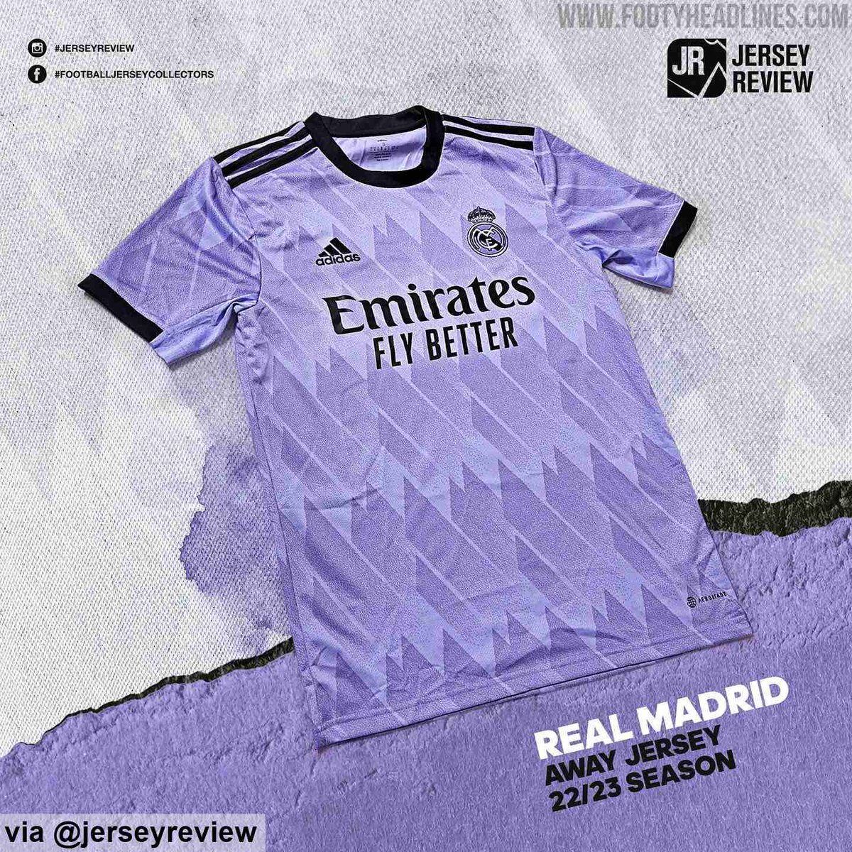 MadridXtra's tweet photo. 👕 Real Madrid's home, away and third kits for the 2022/23 season. 

⚪🟣⚫🟢 https://t.co/tNcXhvW0wb