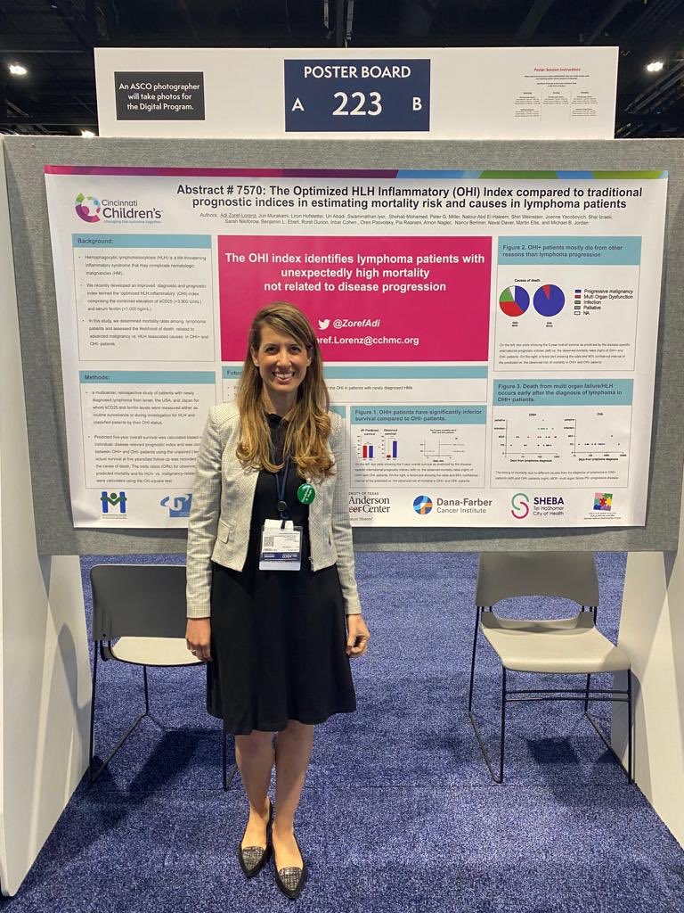 Dr Adi Zoref is presenting our poster at asco today describing how the ohi identifies lymphoma patients with unexpected non-malignancy caused mortality. #hlh #ASCO2022