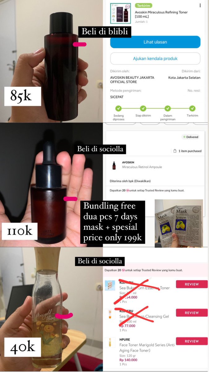 SarifaAini20's tweet photo. Siapa tau ada yang mau nih dari pada kebuang karna exp yakann, exp masih 2024 aku #preloved #skincare dengan harga yang sangat miringg dan beli di official store semua kokk dijamin 100% originall hehehe. Yang minat langsung cuss dihalalin yaa #skincareroutine #skincareproducts https://t.co/VHUJe5xBh5