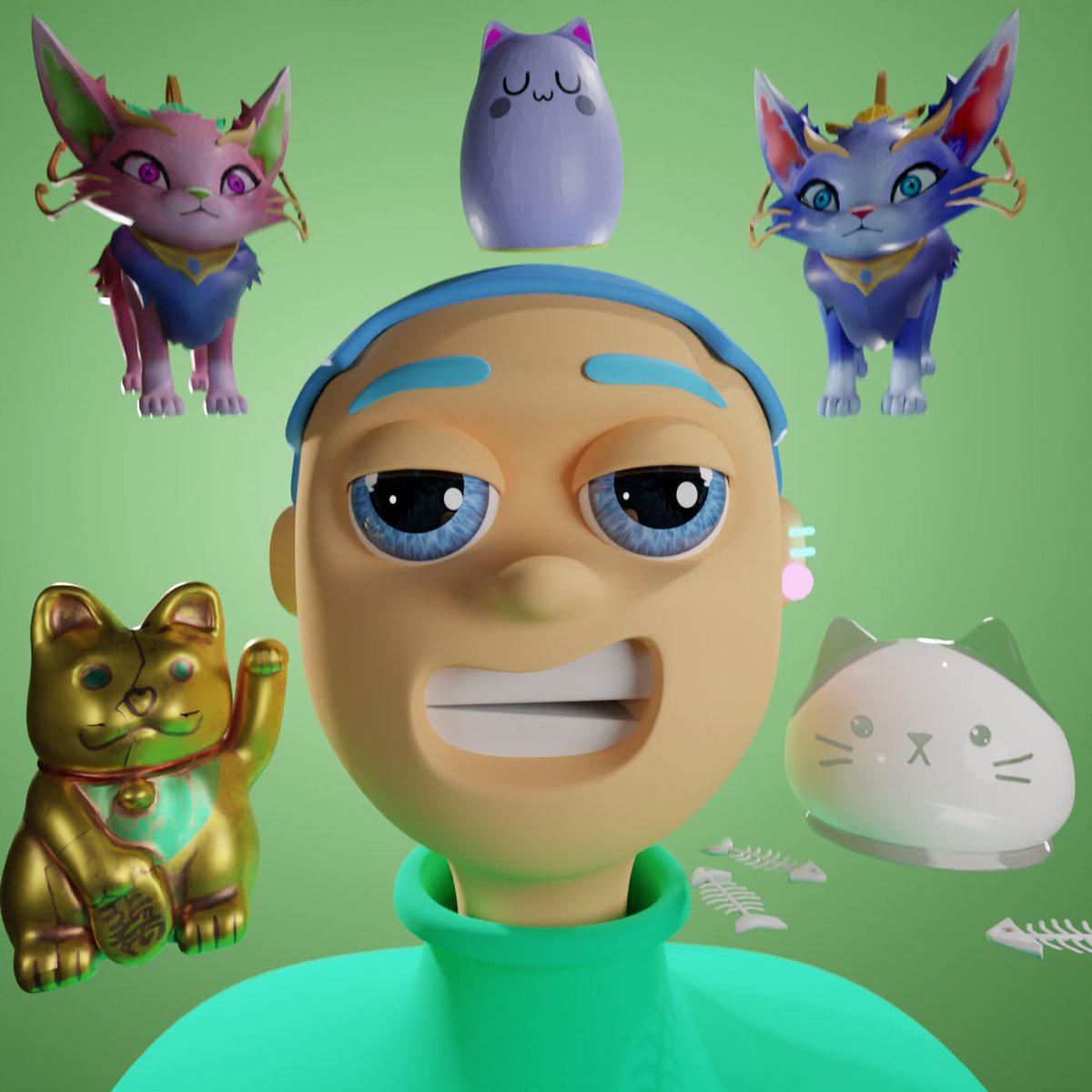 😍Make Another Custom Art For <a href="/AikoPapageno/">Aiko Papageno</a> 

Hope You Like It🔥 Cute Cats And Bruno🥰

Now Avaliable On Opensea, Choose Your Favorite😍
opensea.io/collection/3db…

#NFTCommumity #NFTGiveaways #nftarti̇st #NFTProject #NFTdrop #NFTCommunity #nftart 
#nftarti̇st #NFTdrops #NFTshill