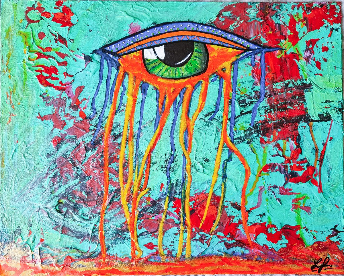 'FLUSH IT OUT', 16"x20", acrylic on canvas, 2022.

#ArtistOnTwitter #art #painting