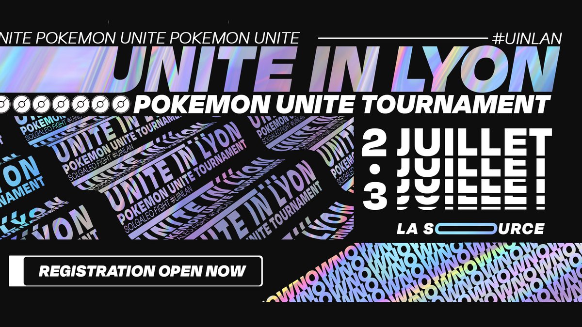 hugoausprint's tweet photo. 🏆 J'ORGANISE MA LAN POKÉMON UNITE !!! 🏆 #UINLAN

🦁 "Unite in Lyon 2022" by @Zephyr_E_Sport &amp; @LeVraiPump 
📆 2-3 juillet
📍 @LaSource_esport à Lyon
💰 Entre 1000€ et 2000€

📝Inscription : https://t.co/VHaUVtc6yI
📚 Infos : https://t.co/l2vhUzepqs, catégorie PUFR - LAN Lyon https://t.co/Nr8eiK8DQF