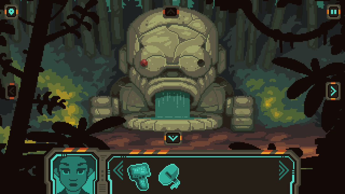 DexterStardust's tweet photo. I'm working with @SnapbreakGames to bring a new #pointandclick title to PC, Mac, and Mobile - "The Abandoned Planet"!

With beautiful and chunky #pixelart, this will be a puzzle-filled, throwback adventure!

Please wishlist: https://t.co/U3w7OPqmrn 
#screenshotsaturday https://t.co/Up5XifOyym