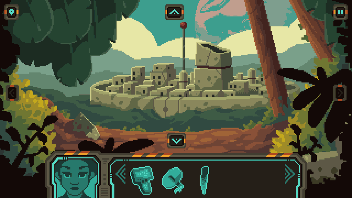 DexterStardust's tweet photo. I'm working with @SnapbreakGames to bring a new #pointandclick title to PC, Mac, and Mobile - "The Abandoned Planet"!

With beautiful and chunky #pixelart, this will be a puzzle-filled, throwback adventure!

Please wishlist: https://t.co/U3w7OPqmrn 
#screenshotsaturday https://t.co/Up5XifOyym