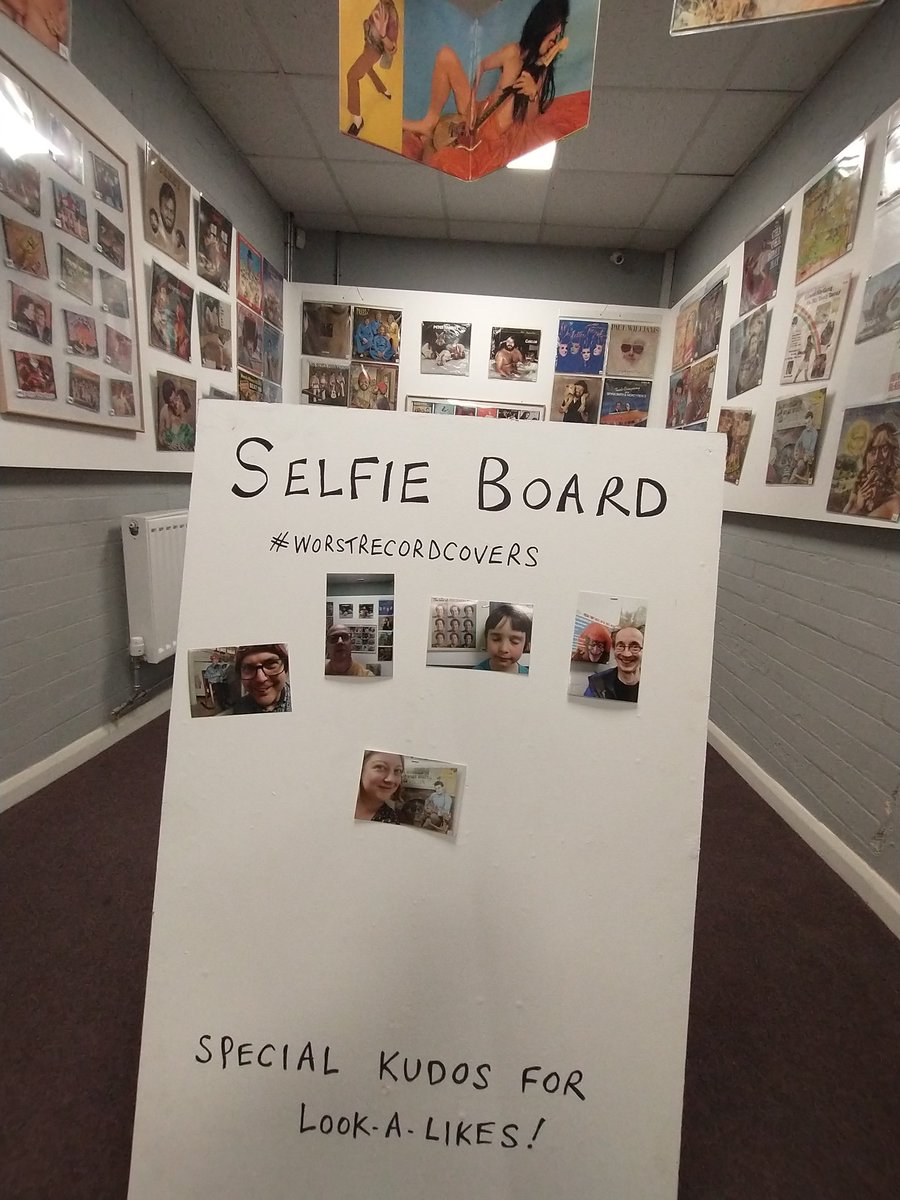 SpodeWorks's tweet photo. #worstrecordcovers exhibition still going strong! Tag us your best selfies and get instant fame & glory! Special kudos for any lookalike selfies! @diversity_pr @VisitStoke #selfiesaturday #SelfieSunday https://t.co/fca0t54RI4