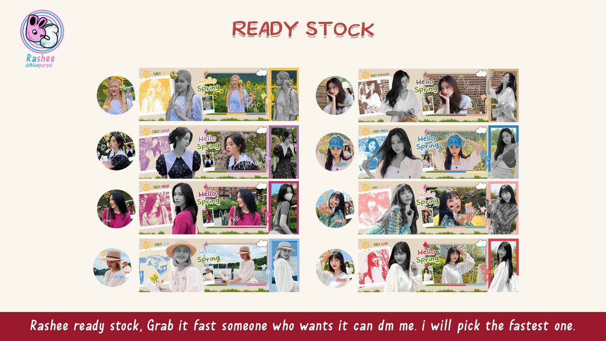 Help rt ya kak, terima kasih banyak ya 🙏

Hy aku ada ready stock new layout ala ala spring, harganya 12K udah termasuk replace text dan bisa recolor ya kak. Kalau minat bisa langsung dm besok minggu jam 15.00 WIB ya. 

#zonauang #zonaba #Zonajajan