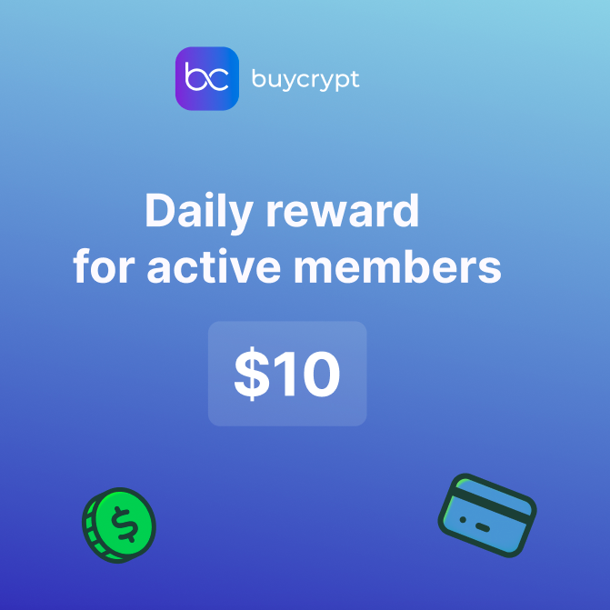buycrypt_com's tweet photo. 🥳🥳
6 most active users will receive 10 BUSD each in their @coin_poll_bot wallet today. Be one of them next time! Ask, answer, react to messages and vote for long/short.
Most active members are awarded EVERY 3 DAYS.
#coinpollbot #buycrypt $busd #crypto #airdrop #bsc #telegram https://t.co/gVWkcZ2wK6