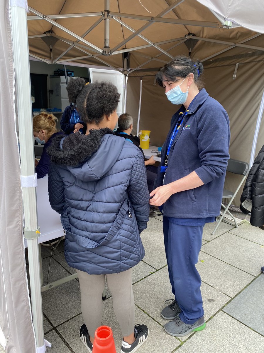 ParkMass's tweet photo. We started in rain &amp; thunder but then the sun ☀️ came out.  

Our vaccination unit is outside GuildHall in Plymouth today &amp; tomorrow 10.30-4pm

All ages 5 and over/ spring boosters. 

@sue_wilkinsPHNT @UHP_NHS @AmandaJQ8 @courtmanjj @Samanthar43 @argyle @NHSDevonCCG @PHPlymouth https://t.co/yBIPj4O7p9