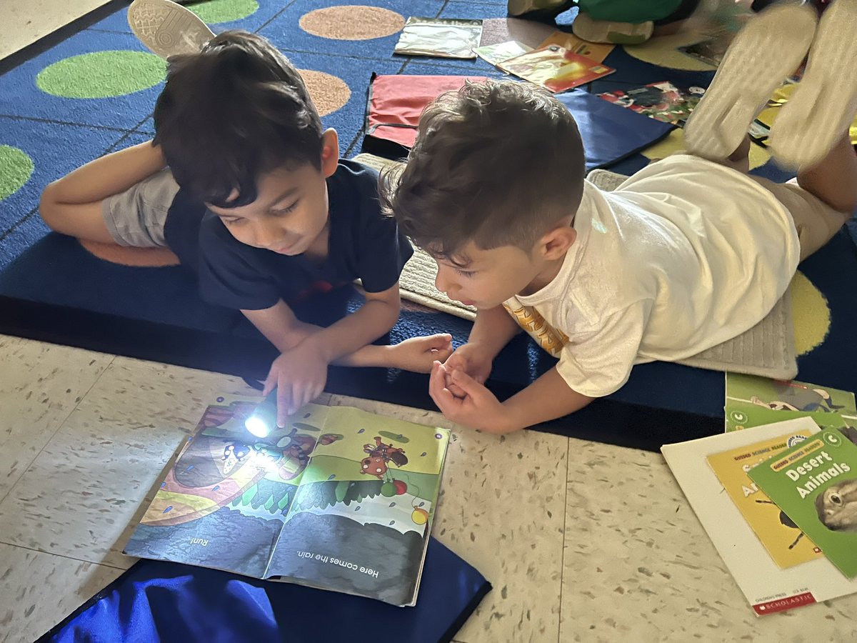 lcpsbworkman's tweet photo. MTV’s “Anything Can Happen Day”!! No we didn’t lose power, but it became Flashlight Friday during our independent reading time! Reading in the dark with a buddy is so much fun! #MTVMoose https://t.co/CeSxp9ie9P