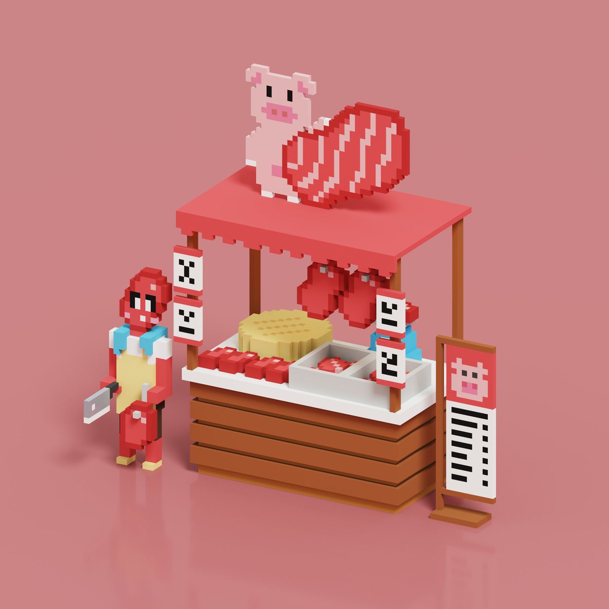 🍀NEW DROP🍀
Voxvox market No. 51 - 52 🥚🐔🐷🥩

0.005 - 0.015 WETH 
Available on <a href="/opensea/">OpenSea</a> polygon💜

opensea.io/collection/vox…

#NFTCommunity #nftcollector #opensea #Polygon #NFTJapan #NFTTHAILAND #voxelart #magicavoxel #voxel #NFT宣伝枠