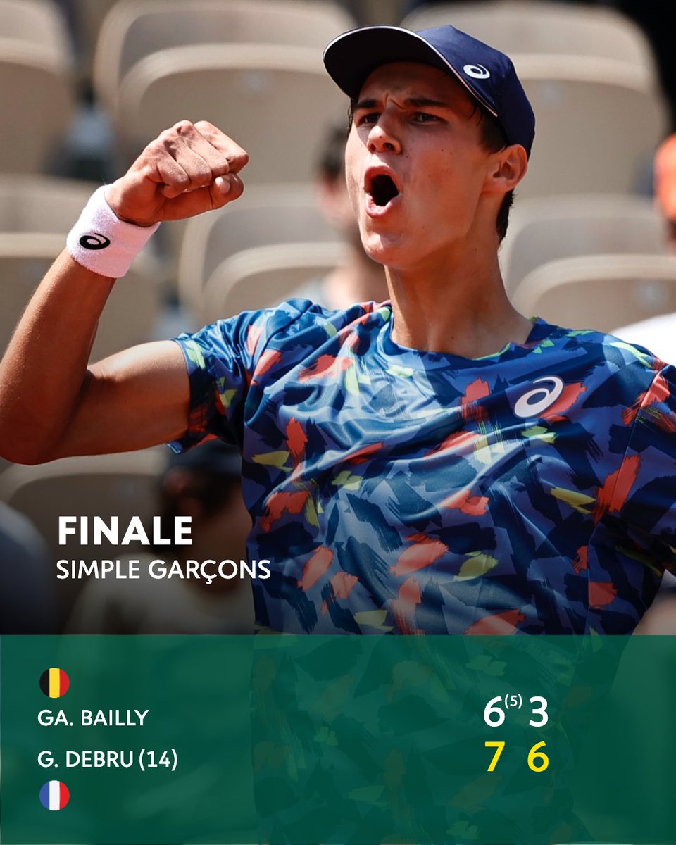 ✊🇫🇷 

Gabriel Debru sacré champion dans le tableau juniors Garçons 💥 #RolandGarros