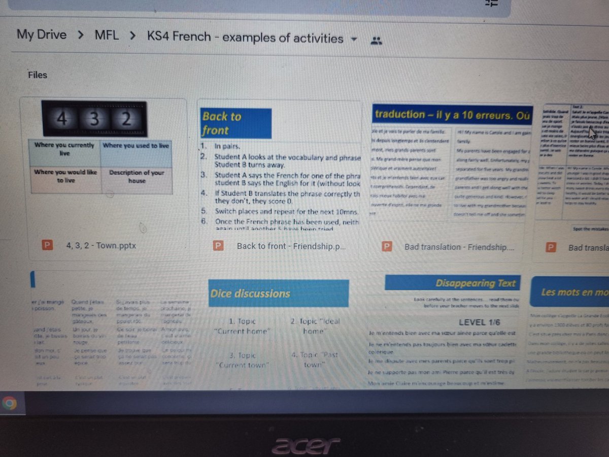 Aurelie_LTH's tweet photo. I have added 32 new examples of activities across these 2 folders. Thanks for the inspiration @gianfrancocont9 @jakehuntonMFL @simograv @morganmfl @MrsWardMFL 
Link in bio/profile https://t.co/NWgFLhWwXc