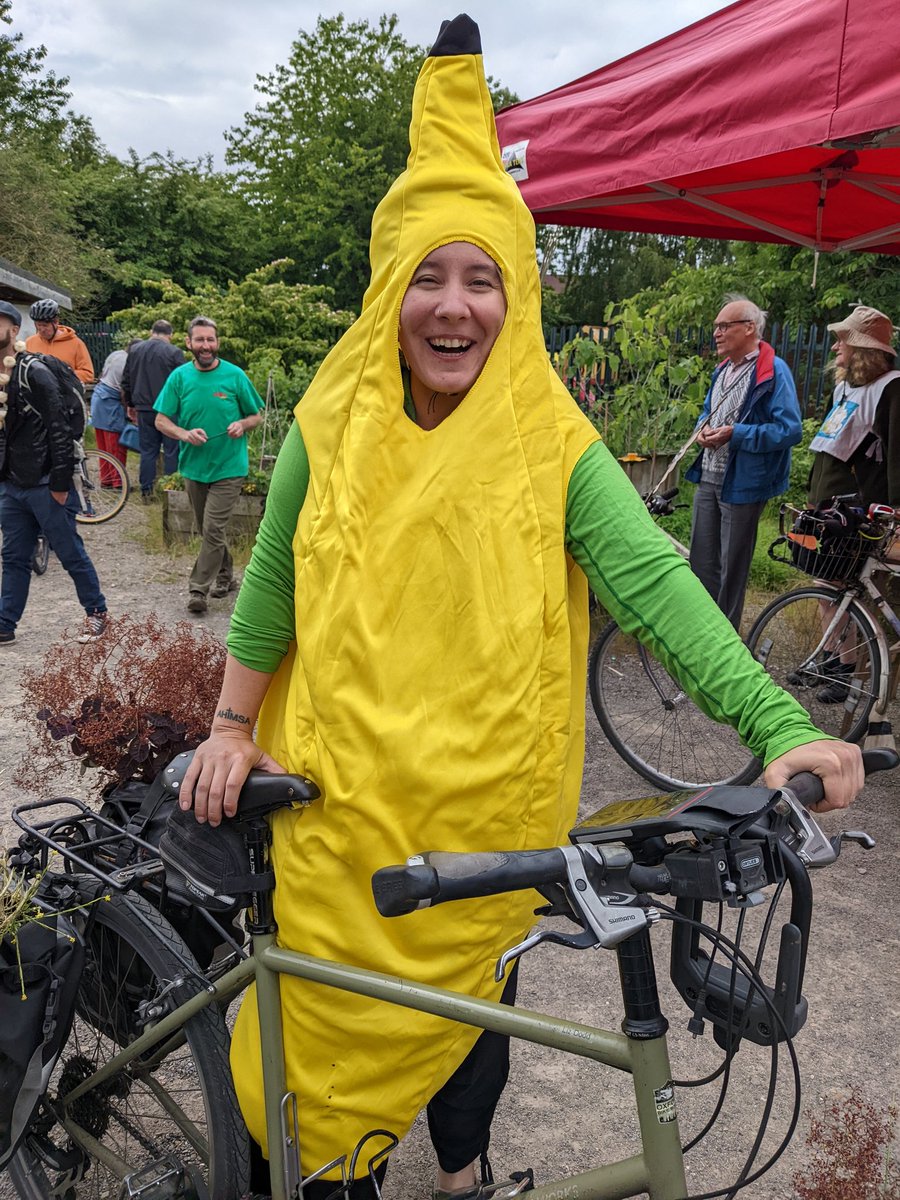 Just in case anyone was wondering how life as a novice was going, today I dressed up as a giant banana and cycled around town promoting an event at the community garden where I volunteer. Who said becoming a nun couldn't be apPEALing! (sorry) #nunsoftwitter #vocation