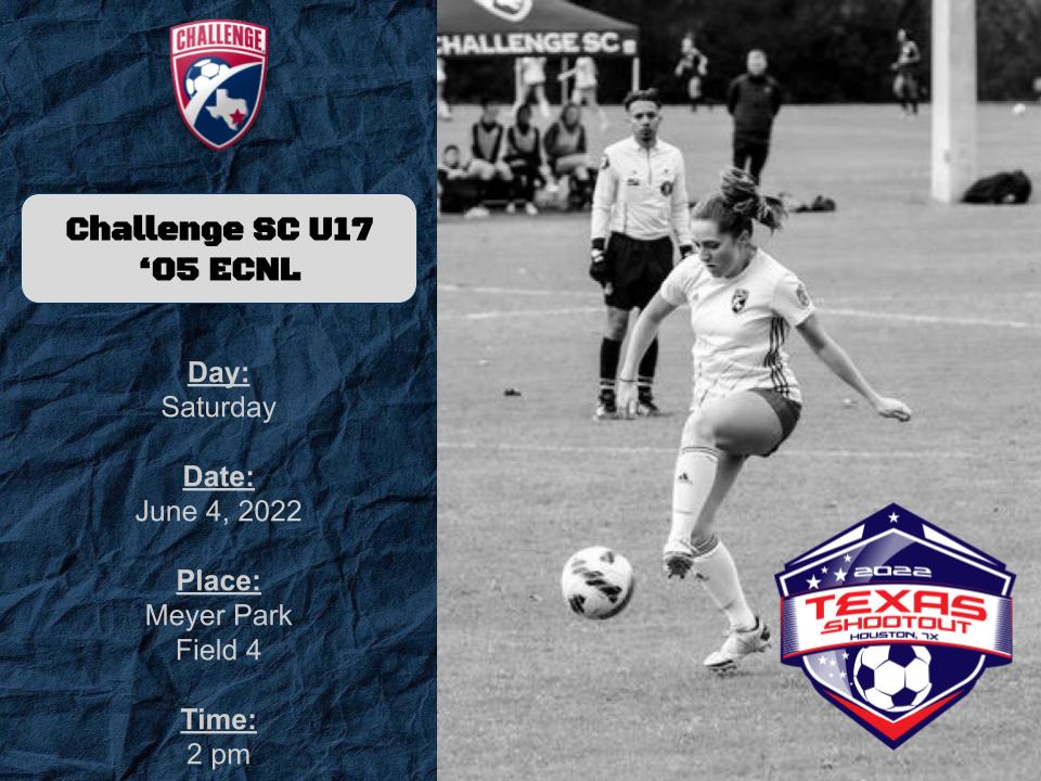 Challenge05ECNL's tweet photo. Game Day!  Looking for another W at Meyer Park today! Thank you to all the coaches who came on Friday...y'all back today! @ChallengeSoccer #texasshootout #texasshootout22 #texasshootout2022 https://t.co/Paxhx369eD