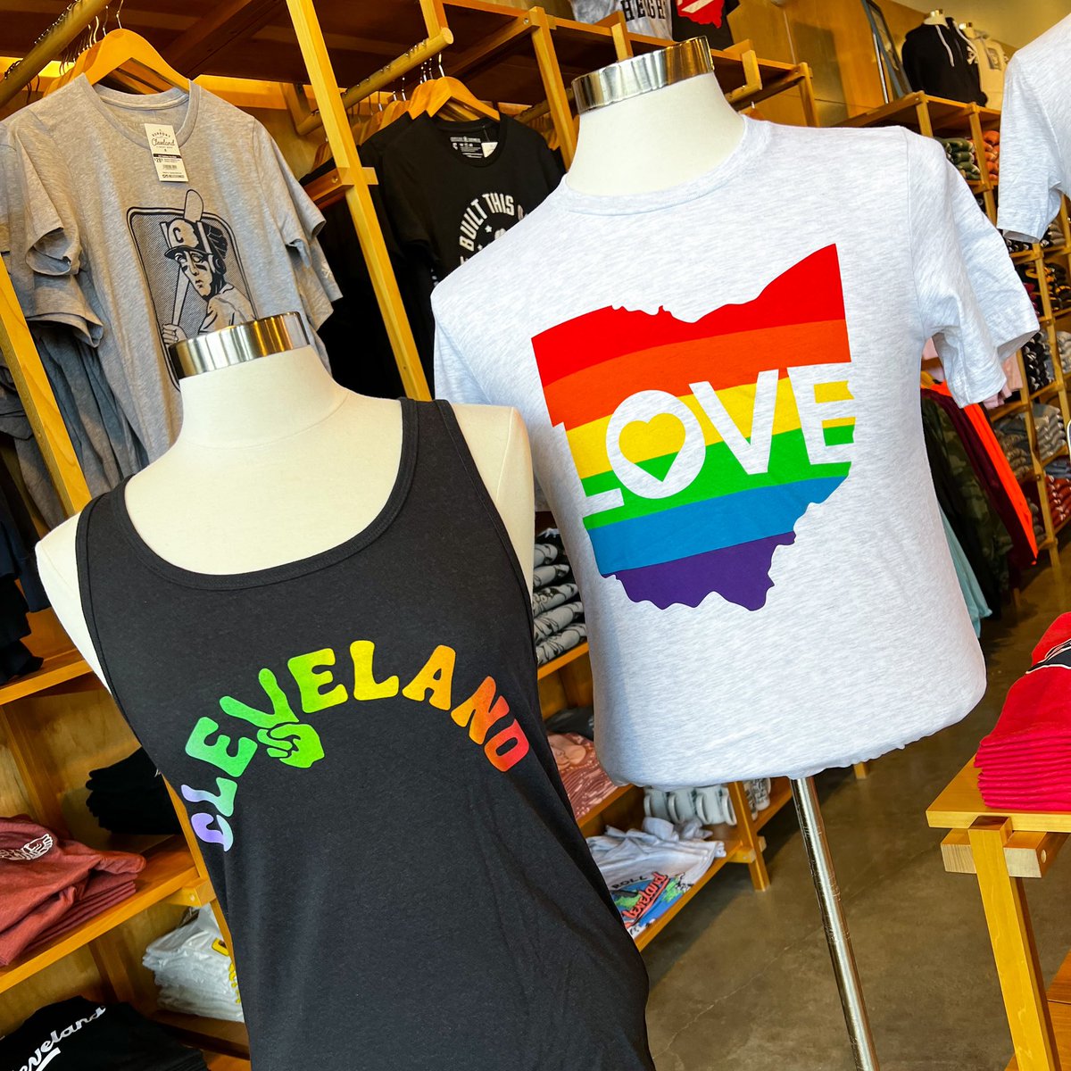 CLECLOTHINGCO's tweet photo. Heading downtown to @CLEPRIDE today? Stop by our shop on East Fourth Street and check out our new arrivals! A portion of the proceeds benefits the LGBTQ Center of Greater Cleveland.
#prideπ #pridemonth #pridecle #clepride https://t.co/J171z2g0Hf