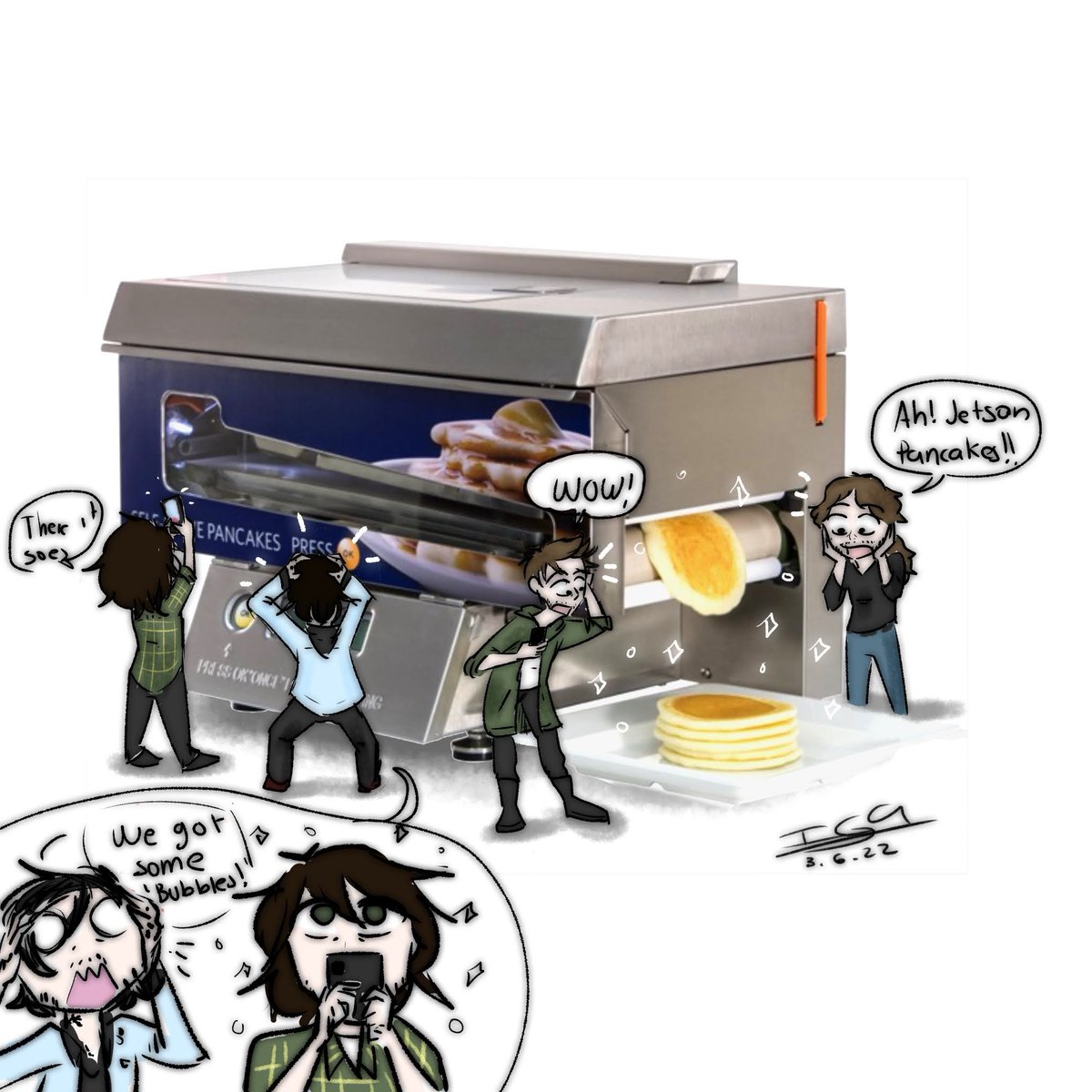 CaballeroChabs's tweet image. The amazing pancakes machine!!
.
if they were surprised with one, just imagine them shrunk having a bigger machine! 😄
#mychemicalromance #pancakemachine #chibi #Breakfaststories #mcrtour @MCRofficial