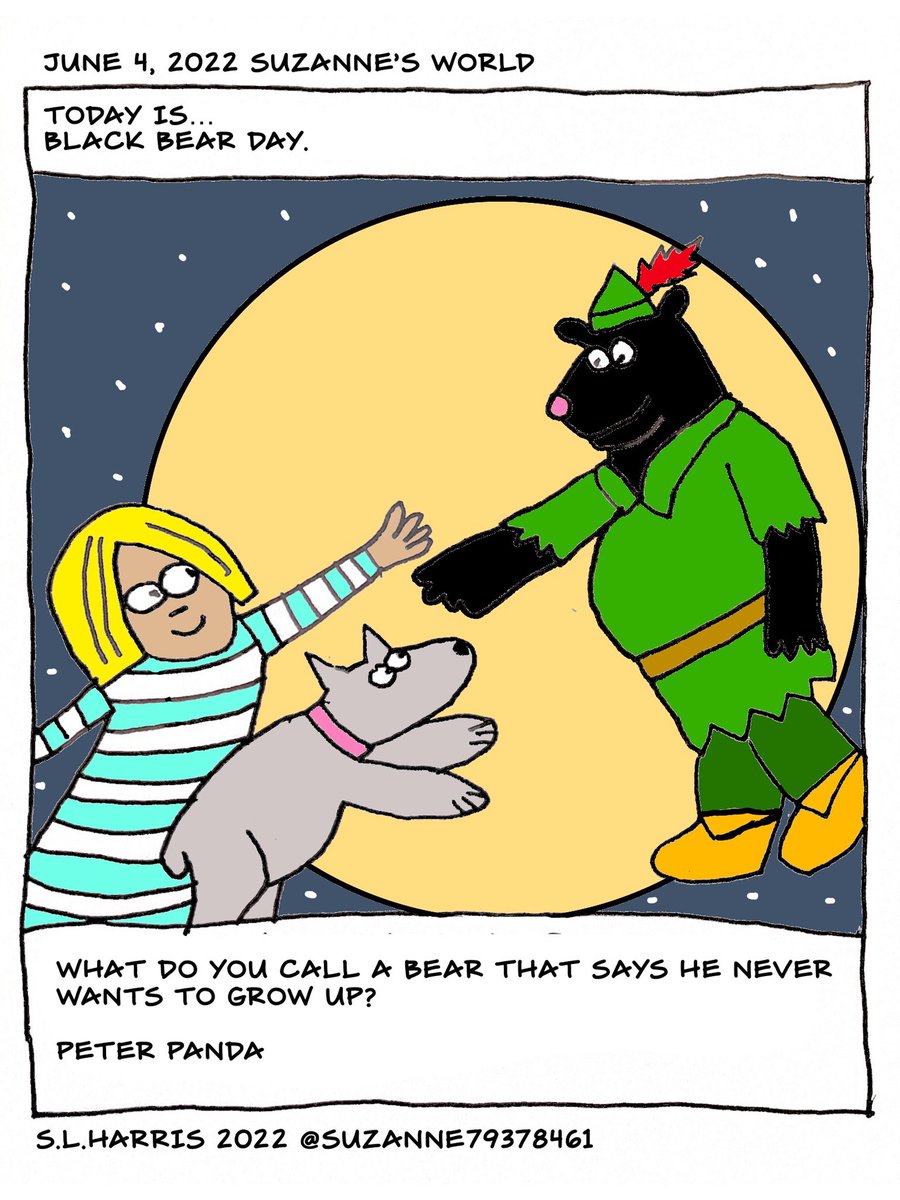Suzanne79378461's tweet photo. #today #BlackBearDay #bear #PeterPanda #cartoonoftheday https://t.co/LDkIOSsCG5