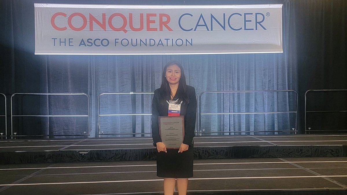 Honored to receive the @ConquerCancerFd Annual Meeting Research Award at #ASCO22 Grateful for mentors like @rleonferre, @PallawiTorkaMD @DrN_CancerPCP @LuisERaez1 @drdonsdizon & many others

#MedEd #IMProud #FutureMedRes #SurvOnc #GlobOnc #IMG #OncMedEd #ProudtobeGIM #HOFellows