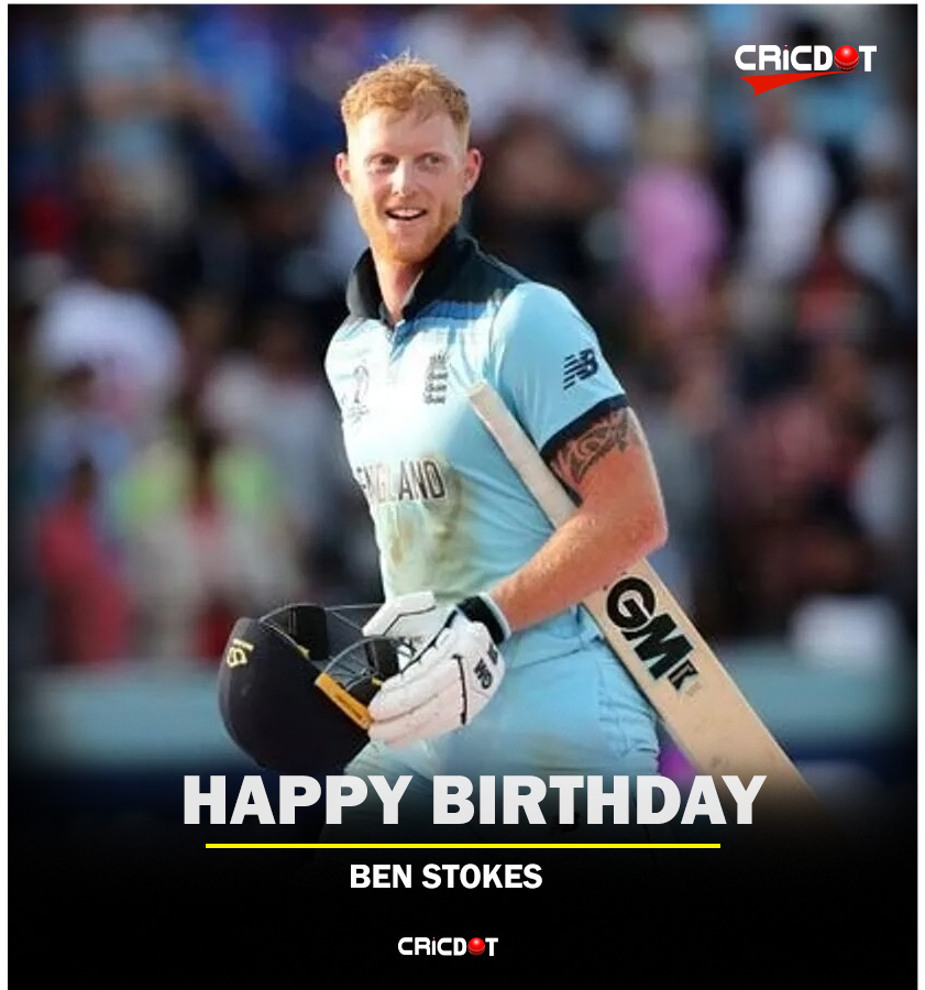 Hero of the 2019 World Cup!
Wishing the all-rounder Ben Stokes a very happy birthday   