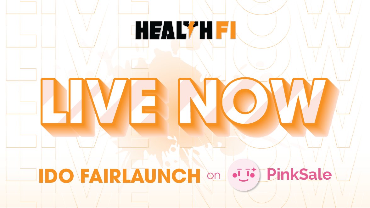 HealthFiApp's tweet photo. 🚀🚀🚀LET'S GO 🔥 IDO FAIRLAUNCH IS LIVE 🔥

🎷IDO Fairlaunch link: https://t.co/PvpIij4MFl

🤩HealthFi IDO FairLaunch is now alive on PinkSale. It starts from 14:00 UTC June 4th 2022 and concludes on 14:00 UTC June 7th 2022 

It's now, buy now 🚀🚀🚀🚀 https://t.co/2SYWYhigKq