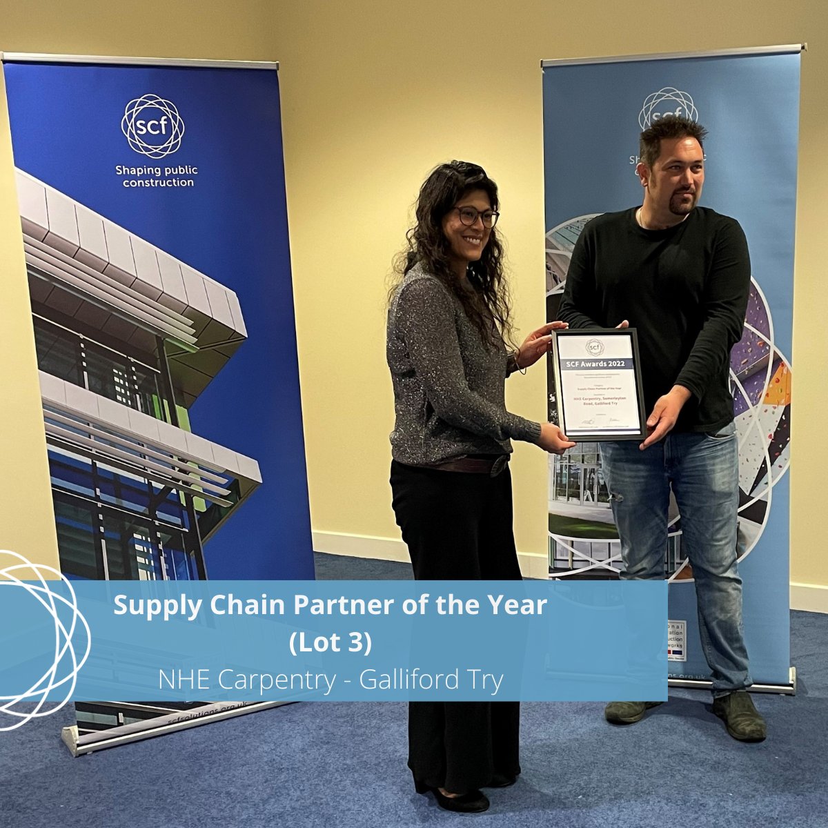 SCF Frameworks (@scfframeworks) on Twitter photo Annual SCF Supply Chain Awards 🏆
For our final award we would like to congratulate NHE Carpentry who worked on Somerleyton Road with <a href="/gallifordtry/">Galliford Try</a>
SCF Framework Manager for Galliford Try collecting the award on their behalf👇 Annual SCF Supply Chain Awards 🏆
For our final award we would like to congratulate NHE Carpentry who worked on Somerleyton Road with <a href="/gallifordtry/">Galliford Try</a>
SCF Framework Manager for Galliford Try collecting the award on their behalf👇