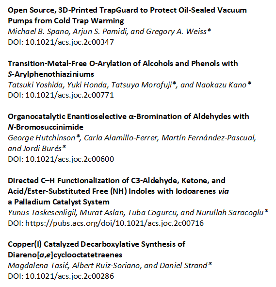 J Org Chem/Org Lett tweet media