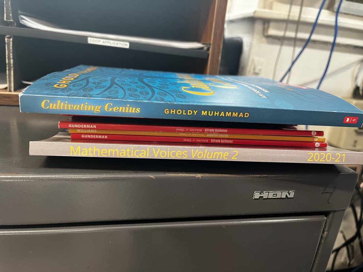 _b_p's tweet image. It&apos;s humbling (and pretty cool) to walk into the main office and stumble across my students&apos; book in the same stack as @GholdyM&apos;s Cultivating Genius. Volume 3 coming soon! 

wp.me/p4S1Xc-4LY