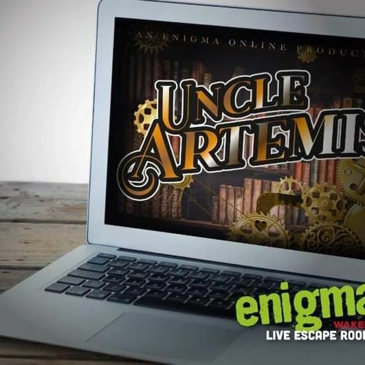 enigmaroomswake's tweet photo. FLASH SALE!!!
50% off our ONLINE ANYTIME game - Uncle Artemis
Purchase your game link by the end of Sunday 5th June for just £10.
Use the code ARTEMIS50 at checkout to apply the discount.
For more information, visit https://t.co/PwhESuMWM6 https://t.co/XTl2Cbl6CE