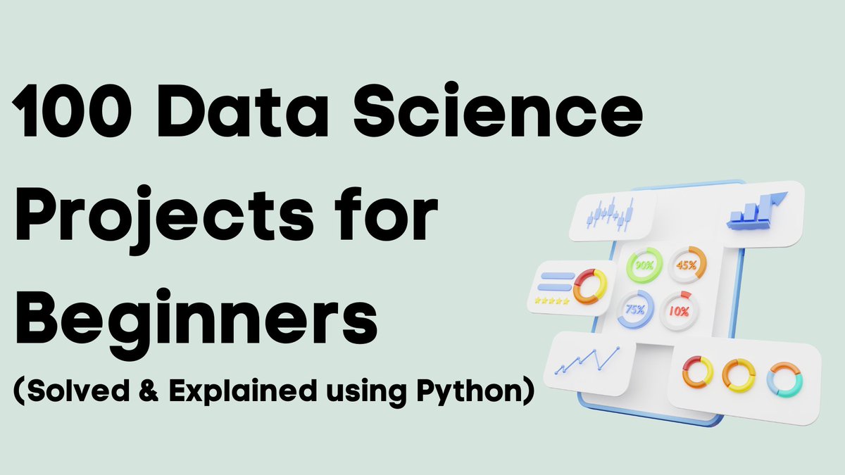 amankk_9's tweet image. 100 Data Science Projects for Beginners solved &amp;amp; explained with Python
python.plainenglish.io/85-data-scienc…

#data #DataScience #dataanalysis #DataAnalytics #dataScientist #machinelearning #python #pythonprogramming #pythonprojects #pythoncode #artificialintelligence #ai #100DaysOfCode