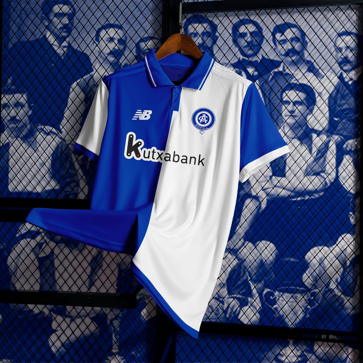gamarra58's tweet photo. Ayer @UrtziGJ me dió envidia y he querido hacerle un poco la competencia con una camiseta estilo retro del rollo de las que publicó ayer. En este caso con el primer escudo que tuvo el @AthleticClub . Espero que os guste, se agredecería RT y MG💙🤍 https://t.co/79AsyRmeP3