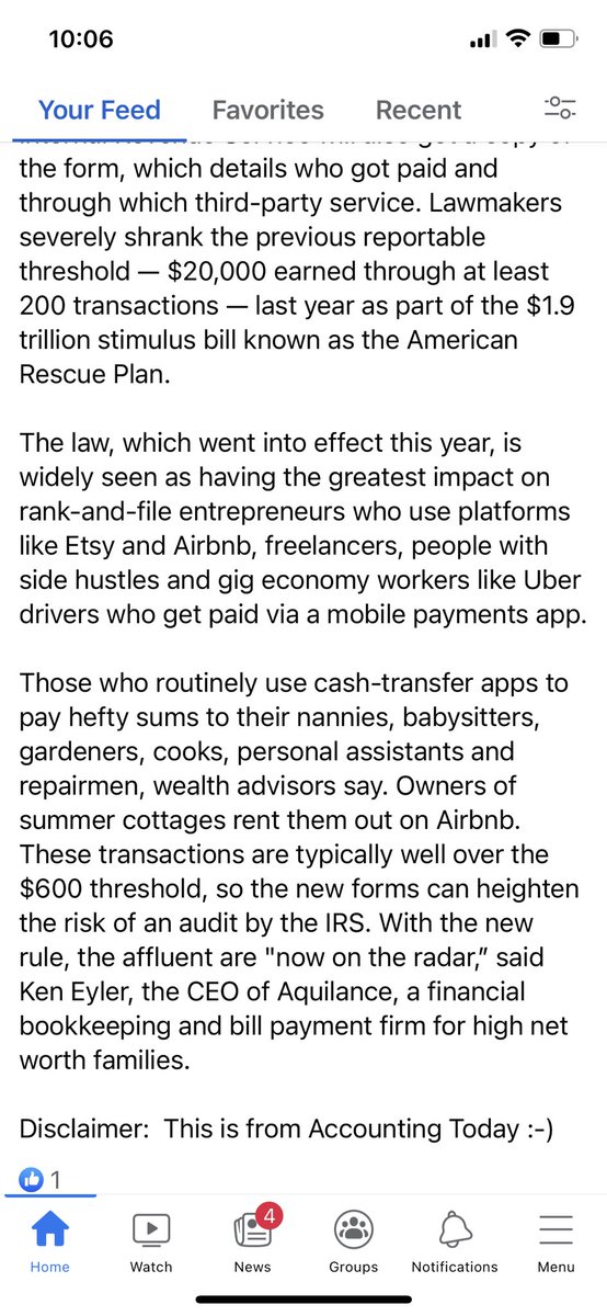 MillionaireDoor's tweet image. If you use cash apps and send more than $600, this is worth reading. Posted by a local accountant I trust.