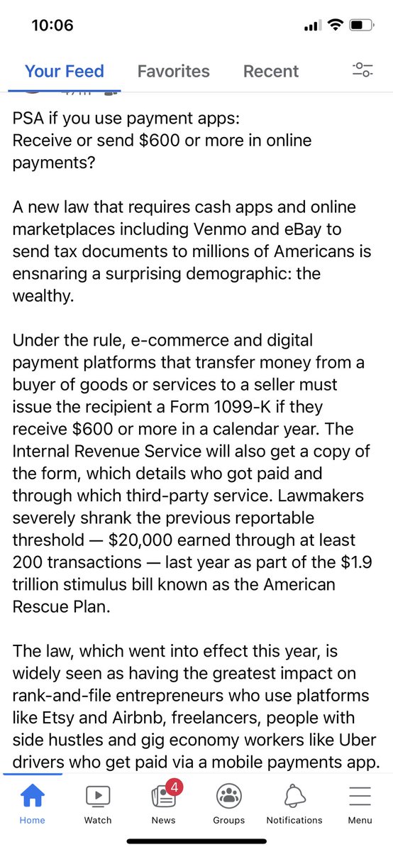 MillionaireDoor's tweet image. If you use cash apps and send more than $600, this is worth reading. Posted by a local accountant I trust.