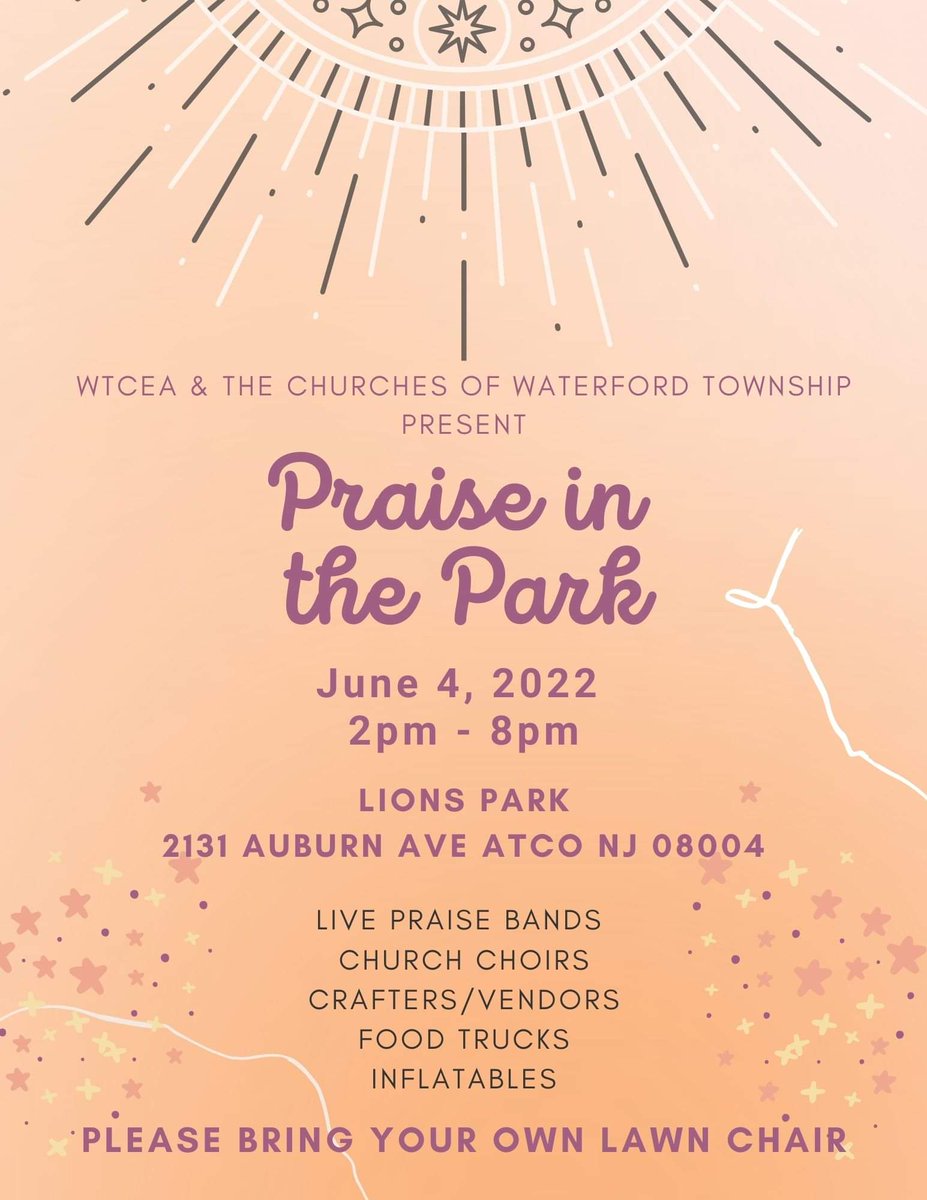 Philly/Jersey! Come stop by our table at Praise in the Park in Atco, NJ today from 2-8PM! #ewasquared