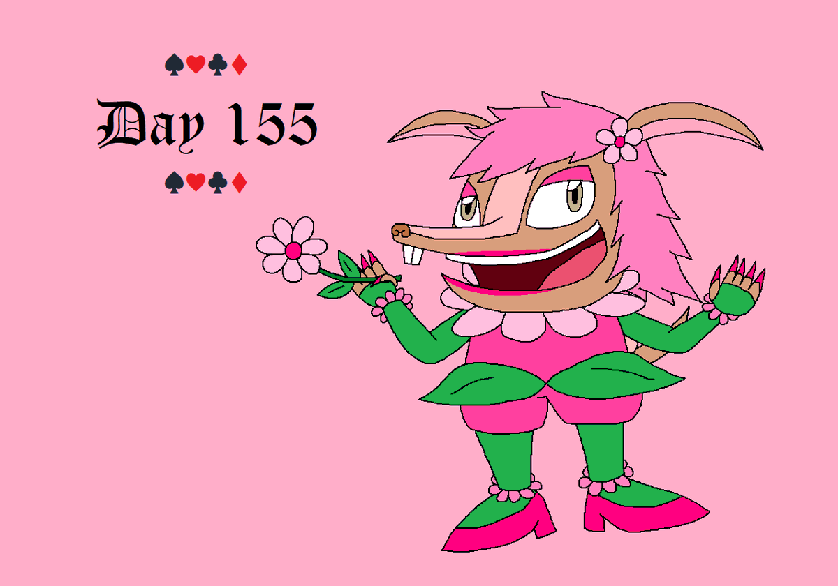 JosieRiki's tweet photo. Day 155 - Milo Toothpick is dressed as a beautiful flower to express his femininity.
#2022project #AliceInWonderland #SlyCooper #OC #MiloToothpick #flower #beauty #crossover https://t.co/1ek9ED4TVF