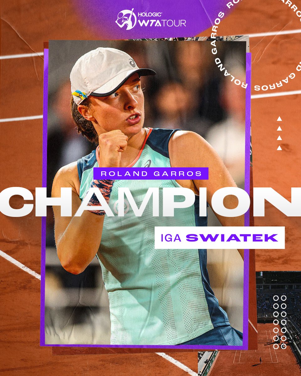 🏆 INVINCIBLE IGA 🏆 🇵🇱 @iga_swiatek defeats Gauff 6-1, 6-3 to claim her second career #RolandGarros title with a 35th consecutive victory!