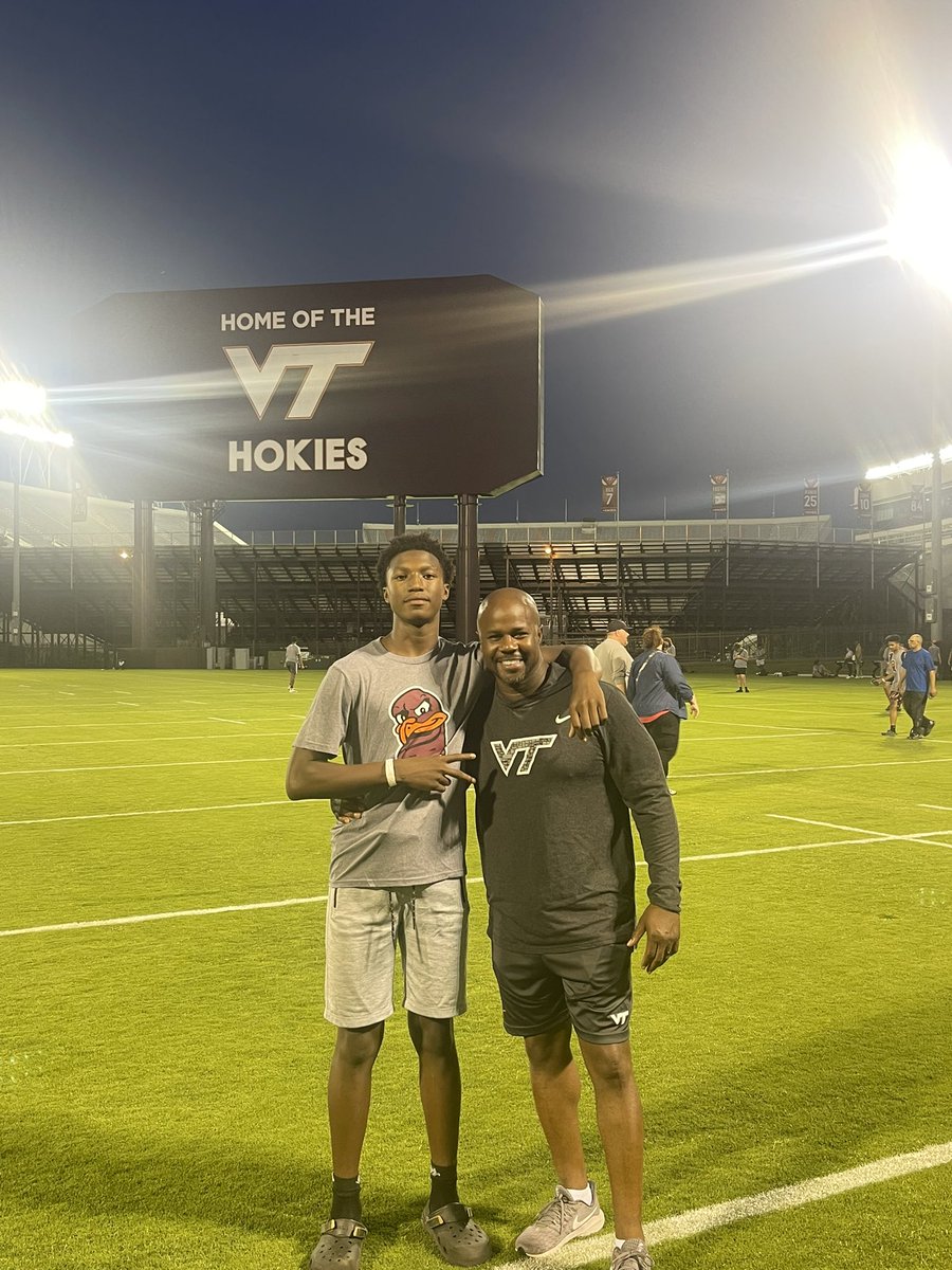 Thanks @CoachdjCheetah & @CoachPrioleauVT for the evaluation of @JZavien at the VT Camp yesterday.It was good to get him moving around in front of you.@NPCoachJeff @AlPopsFootball @southpointeFBSC @JibrilleFewell @CoachRichAD @SC_DBGROUP