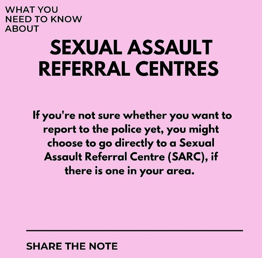 YASSupport's tweet image. On our Instagram, we post advice on issues related to young partner abuse and sexual assault.

This includes SARC. These centres are essential and advice about what they are, how they help and their necessity.

How you find your local SARC is through the NHS website.