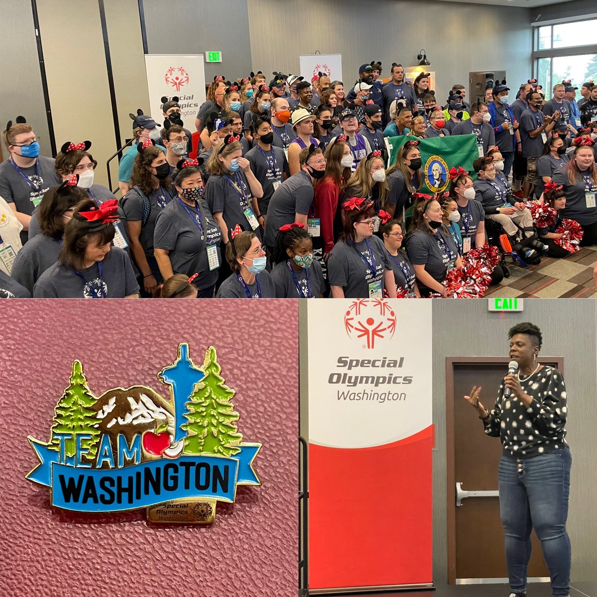 TtownBrynn's tweet photo. Go #TeamWashington!! Off to the #2022USAGames in Orlando. Thx to Rep. Jamila Taylor for cheering the teams on 📣 @SO_Washington @WAHouseDems https://t.co/6CI5SG8CpI