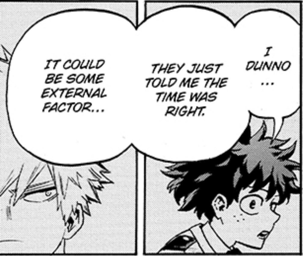hello everyone and welcome to my internal daily debate of "was izuku really this dumb to not realize it was own emotions exploding, or was he outright lying?" 