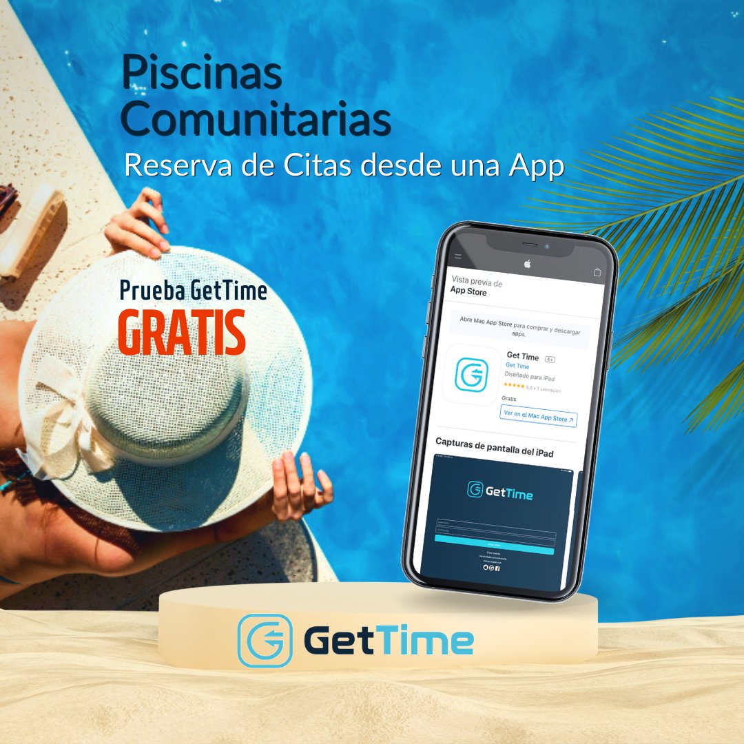 AppGetTime's tweet photo. Simplifica la Gestión de Reservas en las Piscinas Comunitarias. Toma el control con una App. Descubre Get Time, una aplicación sencilla e intuitiva que te permitirá gestionar de forma centralizada y fácil, las reservas en tu piscina comunitaria. https://t.co/IVkvmZzwOp #gettime https://t.co/w8gp9oI7XT