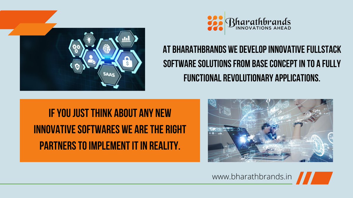 If you just think about any new innovative softwares, we are the right partners to implement it in reality!

bharathbrands.in

#Software #InnovativeSoftware #SoftwareInnovation #SoftwareSolutions #SoftwareDevelopment #SoftwarePartner #SoftwareImplementation #Fullstack #IT