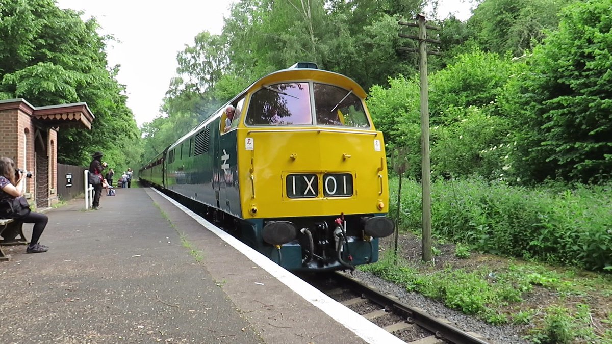 D1040 'Western Queen' passes through Country Park Halt on the first day of the jubilee celebrations 02/06/22 @svrofficialsite #PlatinumJubilee #heritagerailway