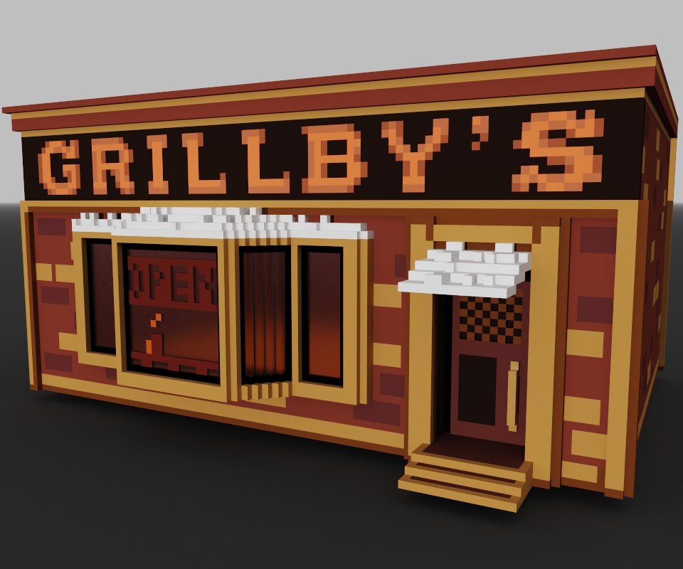 undertaleのグリルビーズ
#voxelart #undertale #magicavoxel