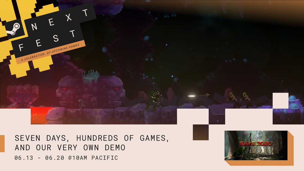 alman_games's tweet photo. Guys remember, June 13 the 🌸Steam Fest🌸 begins
Save 2020 Demo 2.0 ✨🕹️ 
[With all the improvements]
Full compatibility with Gamepad 🎮

#Save2020 #indiegame #gamedev #indiegamedev #GIF #indiedev #gamer #videogames #Videogame #Steam #digitalart #pixelart #art #gamedeveloper https://t.co/DJbxFk9qdT